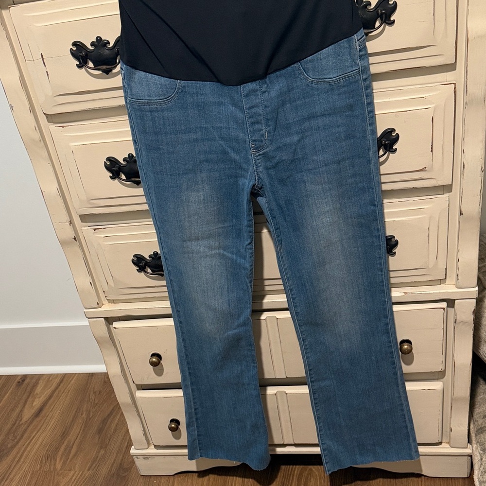 NWOT Just USA Light Blue Wide Leg Maternity Jeans